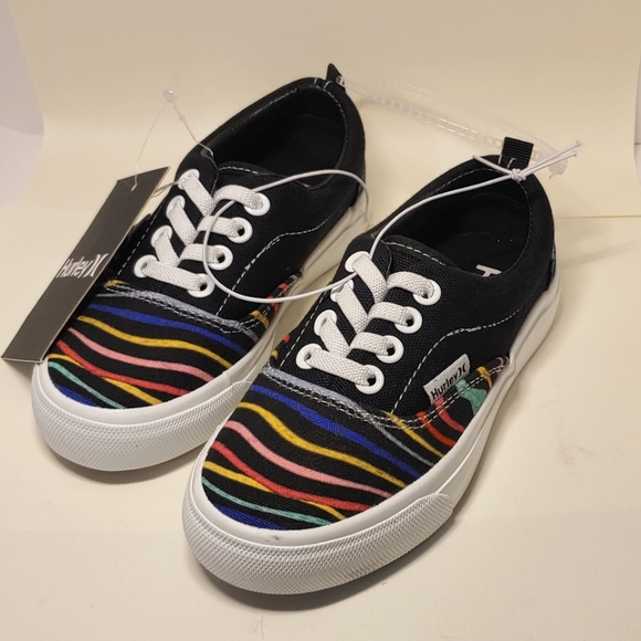 Hurley Youth Marley-T Lace-Up Sneakers Brand New (Sz 10) Black Skater Style - Picture 1 of 10